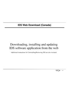 Downloading, installing and updating IDS software ...