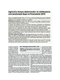 2010 Agricoli a tempo determinato: la retribuzione ...