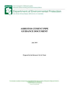 ASBESTOS CEMENT PIPE GUIDANCE DOCUMENT