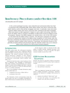 Insolvency Procedures under Section 108