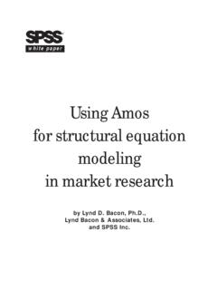 Using Amos for structural equation modeling in market …