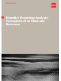 Narrative Reporting: Analysts’ Perceptions of its …