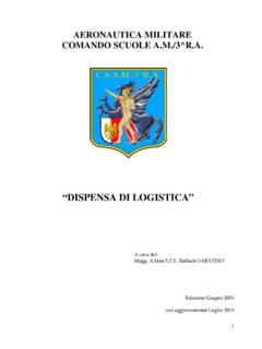 “DISPENSA DI LOGISTICA” - aeronautica.difesa.it