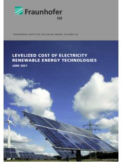 Study: Levelized Cost of Electricity- Renewable Energy ...