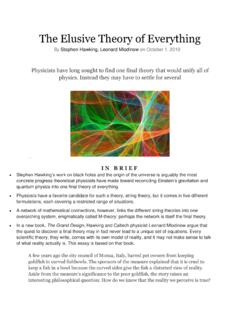 The Elusive Theory of Everything