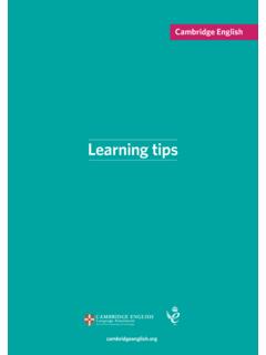 Learning tips - Cambridge Assessment English