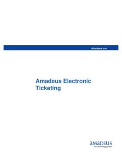 Amadeus Electronic Ticketing
