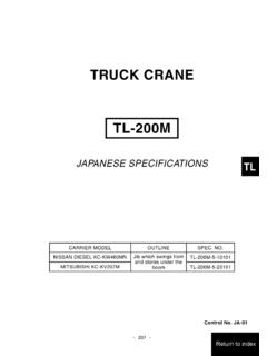 TRUCK CRANE TL-200M - Tadano Imes Ltd.