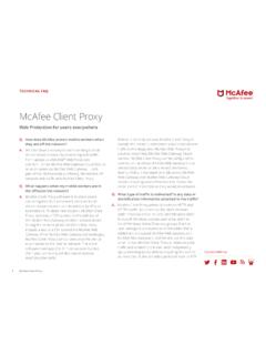 McAfee Client Proxy Technical FAQ