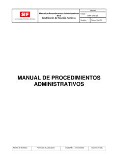 MANUAL DE PROCEDIMIENTOS ADMINISTRATIVOS - Gob