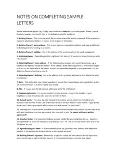 Party Wall Example Letters - HomeOwners Alliance