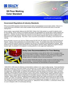 5S Floor Marking Color Standard - Plant Services