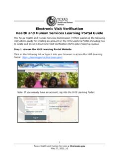 EVV HHS Learning Portal Guide - Texas