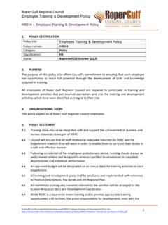 HR014 Employee Training and Development Policy