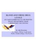 BLOOD AND URINE DRUG LEVELS - cal tox