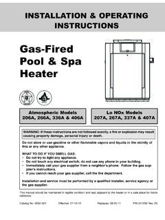 RayPak RP2100 Heater Owner's Manual - RoyalSwimmingPools