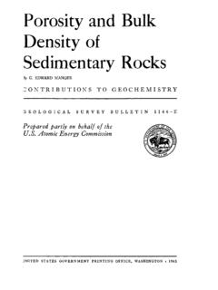 Porosity and Bulk Density of Sedimentary Rocks