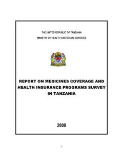 THE UNITED REPUBLIC OF TANZANIA MINISTRY OF HEALTH …
