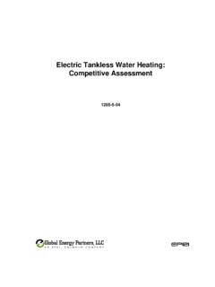 Electric Tankless Water Heating: Competitive …