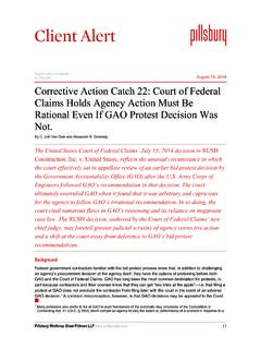Corrective Action Catch 22: Court of Federal Claims …