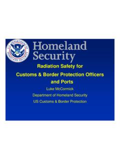 Radiation Safety for Customs &amp; Border Protection …