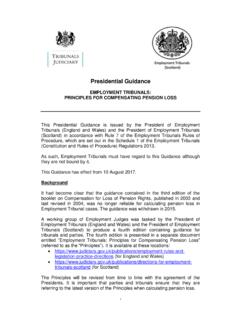 Presidential Guidance Employment Tribunals …