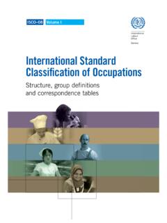 International Standard Classiﬁ cation of Occupations