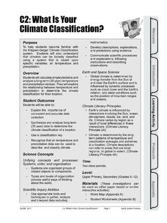 C2: What Is Your Climate Classification? - GLOBE