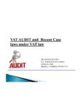 VAT AUDIT and Recent Case laws under VAT law - …