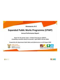 Expanded Public Works Programme (EPWP)