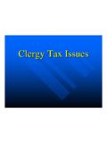 Clergy Tax Issues - Brian Prucey