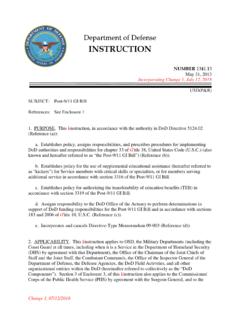 DoD Instruction 1341.13, May 31, 2013, Incorporating ...