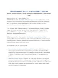 Alliant Insurance Services to Acquire QBE US Agencies