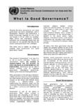 What is Good Governance? - UN ESCAP