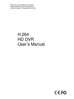 H.264 HD DVR User’s Manual - Holund