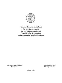 AG Guidelines for Sex Offender Registration and ... - State
