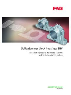 Split plummer block housings SNV - Schaeffler Group