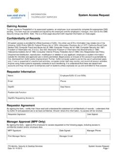 System Access Request Form - San Jose State University
