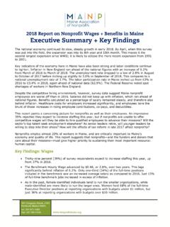 2018 Report on Nonprofit Wages + Benefits Snapshot
