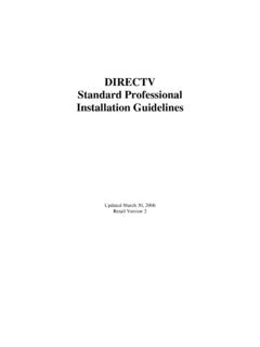 DIRECTV Standard Professional Installation Guidelines
