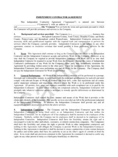 INDEPENDENT CONTRACTOR AGREEMENT - Gibbel Kraybill …