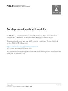 Antidepressant treatment in adults
