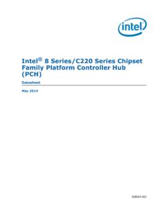 Intel&#174; 8 Series/C220 Series Chipset Family Platform ...