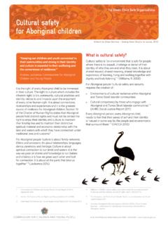 Cultural safety for Aboriginal children - CCYP