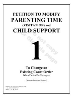 PETITION TO MODIFY PARENTING TIME