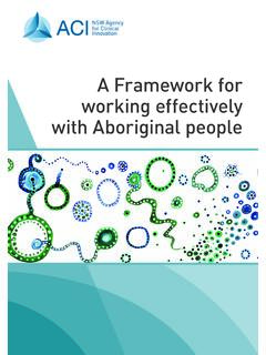 A Framework for working effectively with Aboriginal people