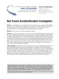 Rail Transit Accident/Incident Investigation