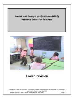 Health and Family Life Education (HFLE) Resource Guide for ...
