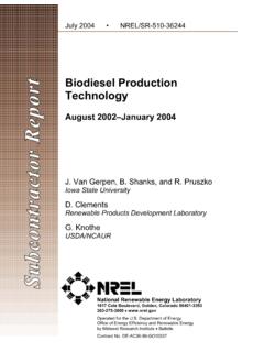 Biodiesel Production Technology - NREL