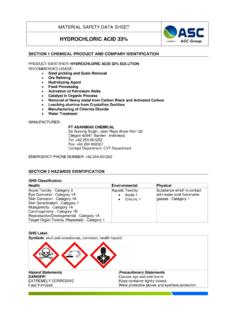 MATERIAL SAFETY DATA SHEET - Asahimas Chemical